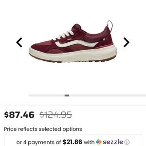 Vans Ultra Range 3 Burgundy Sneakers